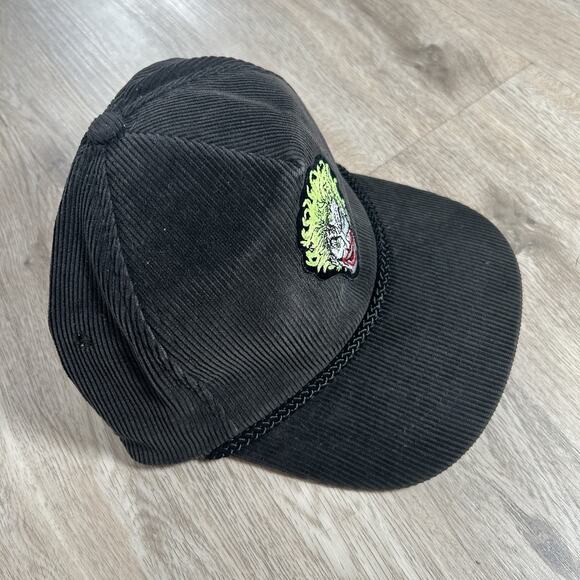 Vintage The Joker‎ Batman Corduroy Hat Strapback Cartoon DC Black Rope Cap - Picture 8 of 8